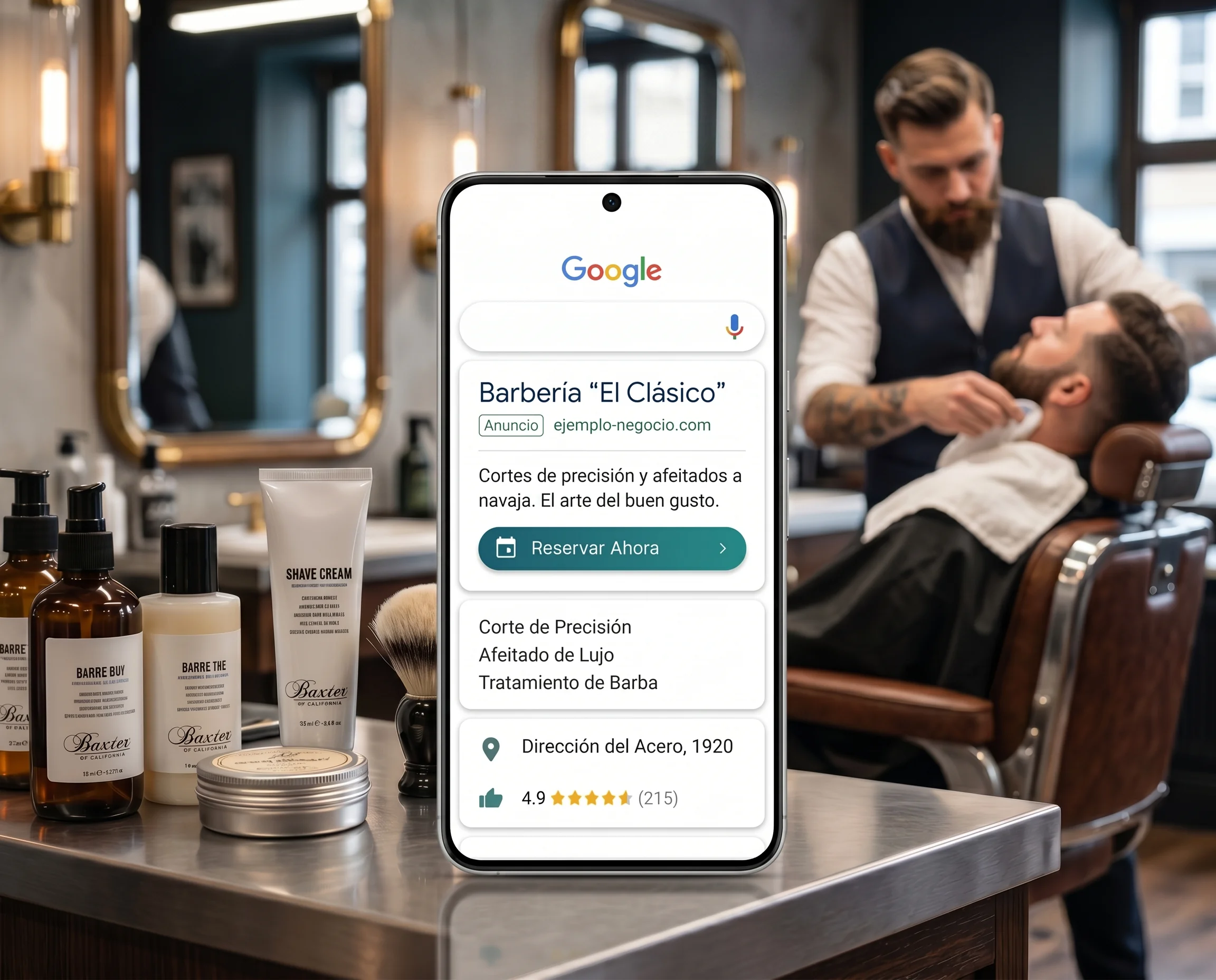 Anuncio de Google Ads en móvil con llamada a la acción